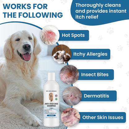 Premium Oatmeal Shampoo & Conditioner for Dogs with Sensitive & Itchy Skin