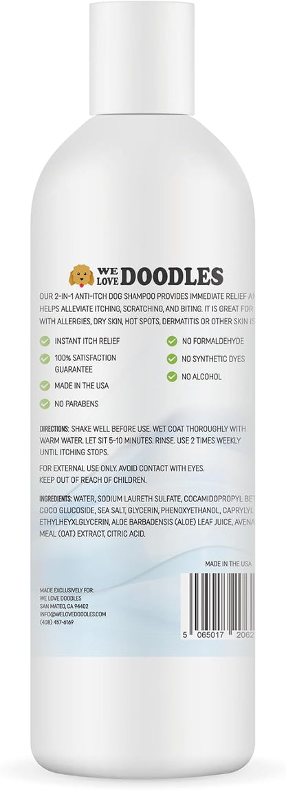 Premium Oatmeal Shampoo & Conditioner for Dogs with Sensitive & Itchy Skin