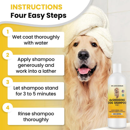 Premium Oatmeal Shampoo & Conditioner for Dogs with Sensitive & Itchy Skin