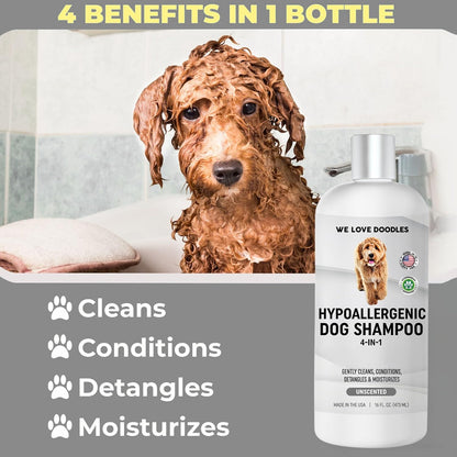 Premium Oatmeal Shampoo & Conditioner for Dogs with Sensitive & Itchy Skin