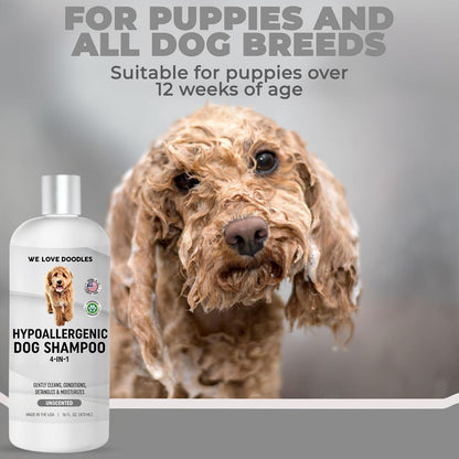 Premium Oatmeal Shampoo & Conditioner for Dogs with Sensitive & Itchy Skin