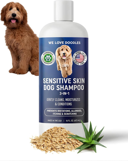 Premium Oatmeal Shampoo & Conditioner for Dogs with Sensitive & Itchy Skin