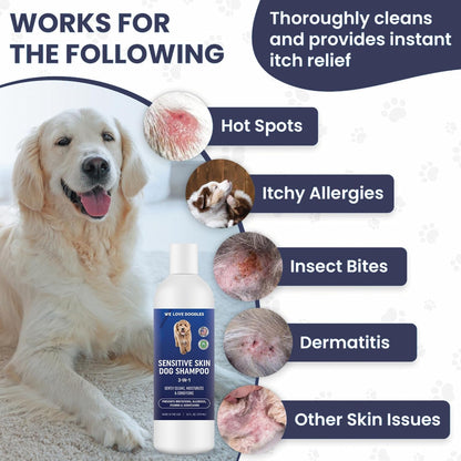 Premium Oatmeal Shampoo & Conditioner for Dogs with Sensitive & Itchy Skin