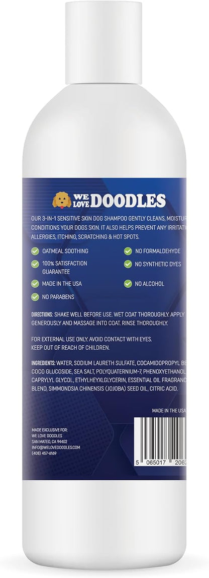 Premium Oatmeal Shampoo & Conditioner for Dogs with Sensitive & Itchy Skin