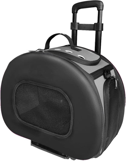 ® 'Final Destination' Military-Grade Hardshell and Light 2-in-1 Wheeled or Carrying Travel Airline Cat and Dog Carrier Crate or Portable Pet Kennel