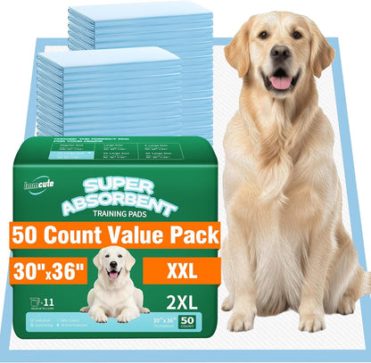 50 Pack Dog Pads XL, 30"x36" Great Value Puppy Pads