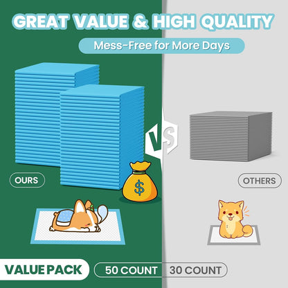 50 Pack Dog Pads XL, 30"x36" Great Value Puppy Pads