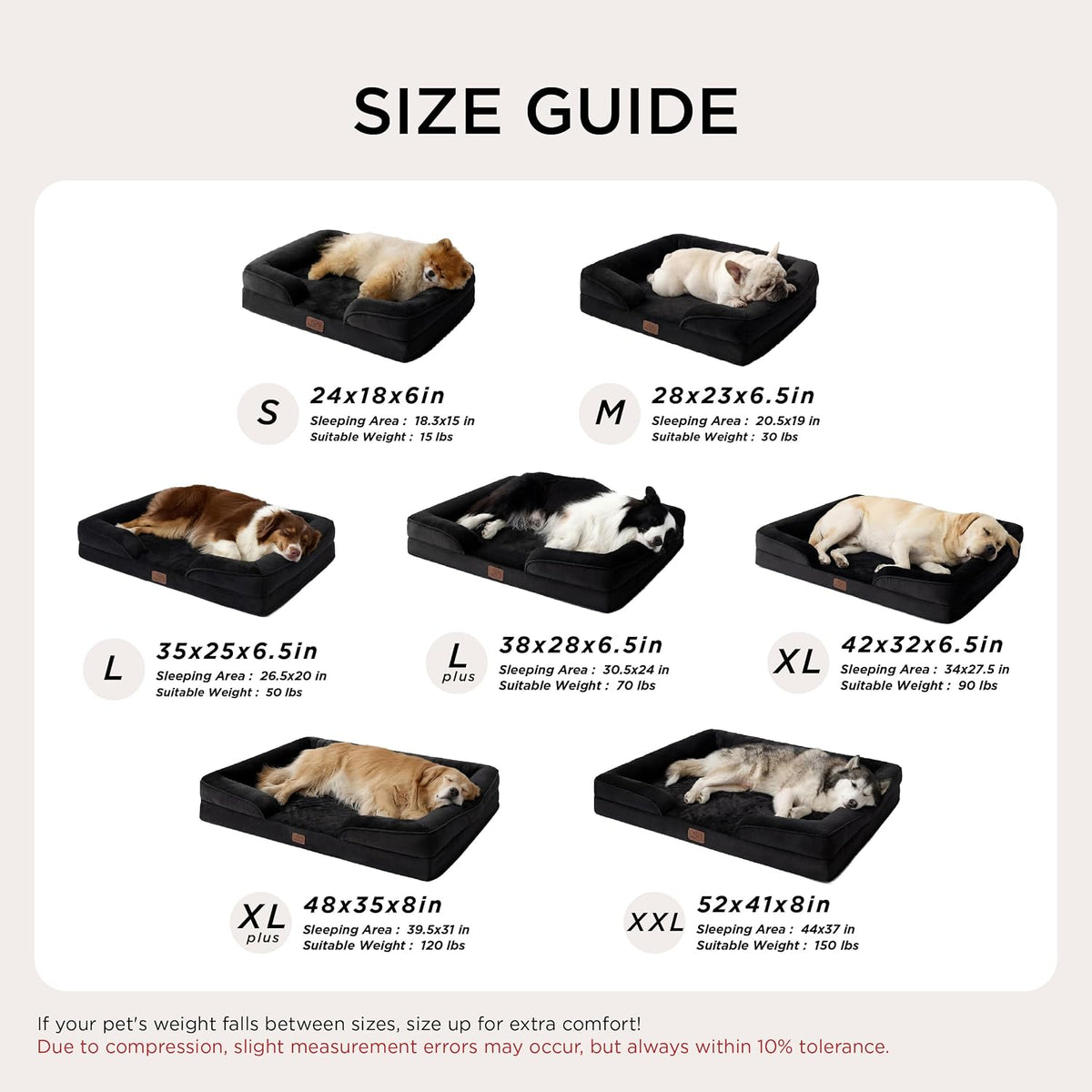 Orthopedic Dog Bed Medium with Removable Washable Cover, 28" Grey | Classic Dog Couch Sofa Waterproof, Cozy Bolster Sides, Nonslip Bottom, Comfy Pet Bed for Puppies, Cats, Senior Dogs, Dog Gift