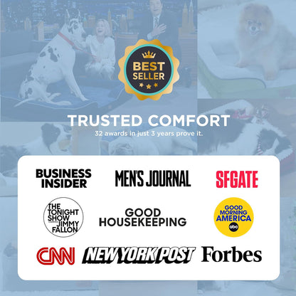 Orthopedic Dog Bed Medium with Removable Washable Cover, 28" Grey | Classic Dog Couch Sofa Waterproof, Cozy Bolster Sides, Nonslip Bottom, Comfy Pet Bed for Puppies, Cats, Senior Dogs, Dog Gift
