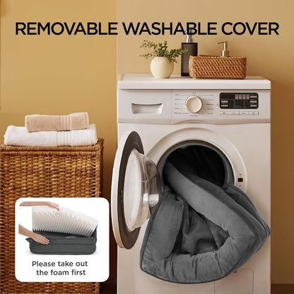 Orthopedic Dog Bed Medium with Removable Washable Cover, 28" Grey | Classic Dog Couch Sofa Waterproof, Cozy Bolster Sides, Nonslip Bottom, Comfy Pet Bed for Puppies, Cats, Senior Dogs, Dog Gift
