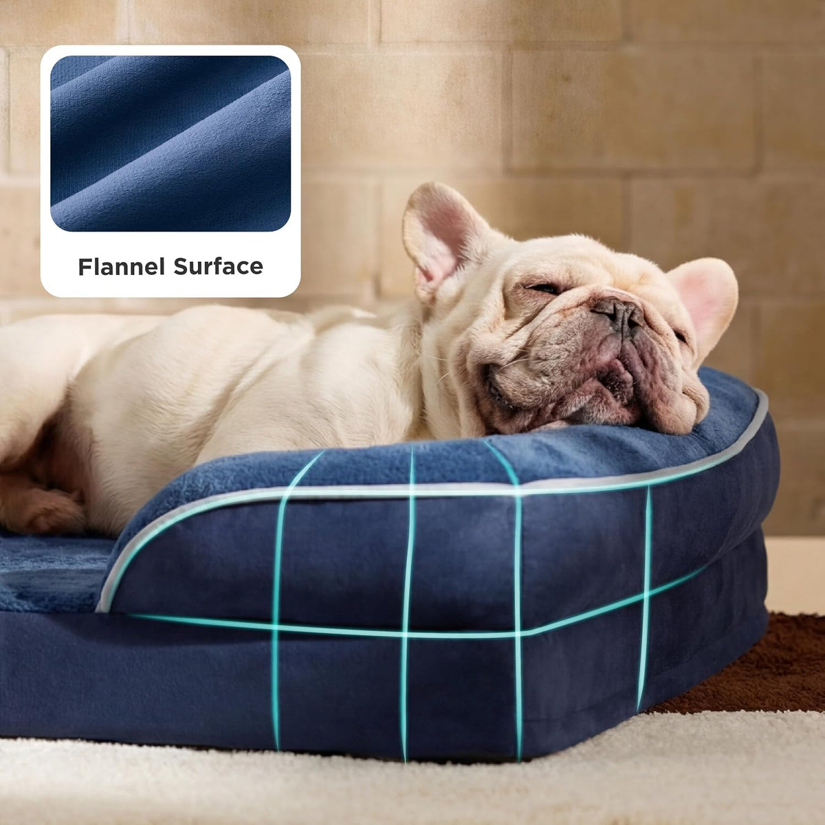 Orthopedic Dog Bed Medium with Removable Washable Cover, 28" Grey | Classic Dog Couch Sofa Waterproof, Cozy Bolster Sides, Nonslip Bottom, Comfy Pet Bed for Puppies, Cats, Senior Dogs, Dog Gift