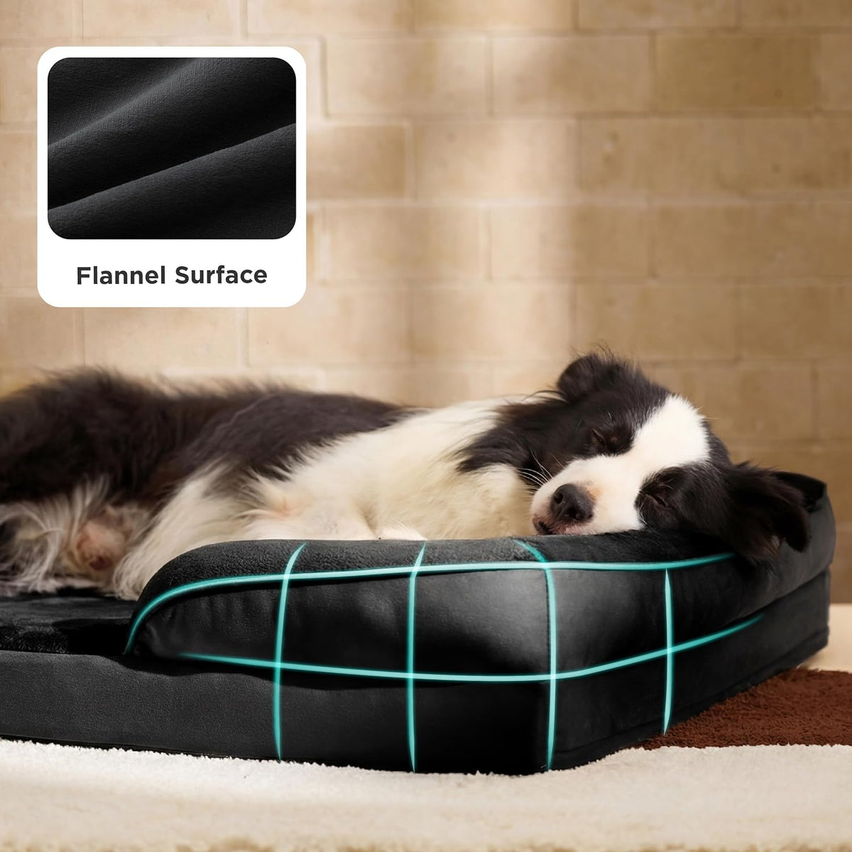 Orthopedic Dog Bed Medium with Removable Washable Cover, 28" Grey | Classic Dog Couch Sofa Waterproof, Cozy Bolster Sides, Nonslip Bottom, Comfy Pet Bed for Puppies, Cats, Senior Dogs, Dog Gift