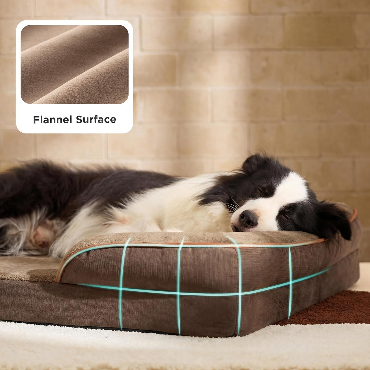 Orthopedic Dog Bed Medium with Removable Washable Cover, 28" Grey | Classic Dog Couch Sofa Waterproof, Cozy Bolster Sides, Nonslip Bottom, Comfy Pet Bed for Puppies, Cats, Senior Dogs, Dog Gift
