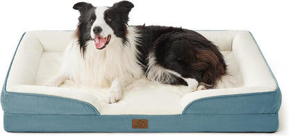 Orthopedic Dog Bed Medium with Removable Washable Cover, 28" Grey | Classic Dog Couch Sofa Waterproof, Cozy Bolster Sides, Nonslip Bottom, Comfy Pet Bed for Puppies, Cats, Senior Dogs, Dog Gift