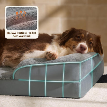 Orthopedic Dog Bed Medium with Removable Washable Cover, 28" Grey | Classic Dog Couch Sofa Waterproof, Cozy Bolster Sides, Nonslip Bottom, Comfy Pet Bed for Puppies, Cats, Senior Dogs, Dog Gift