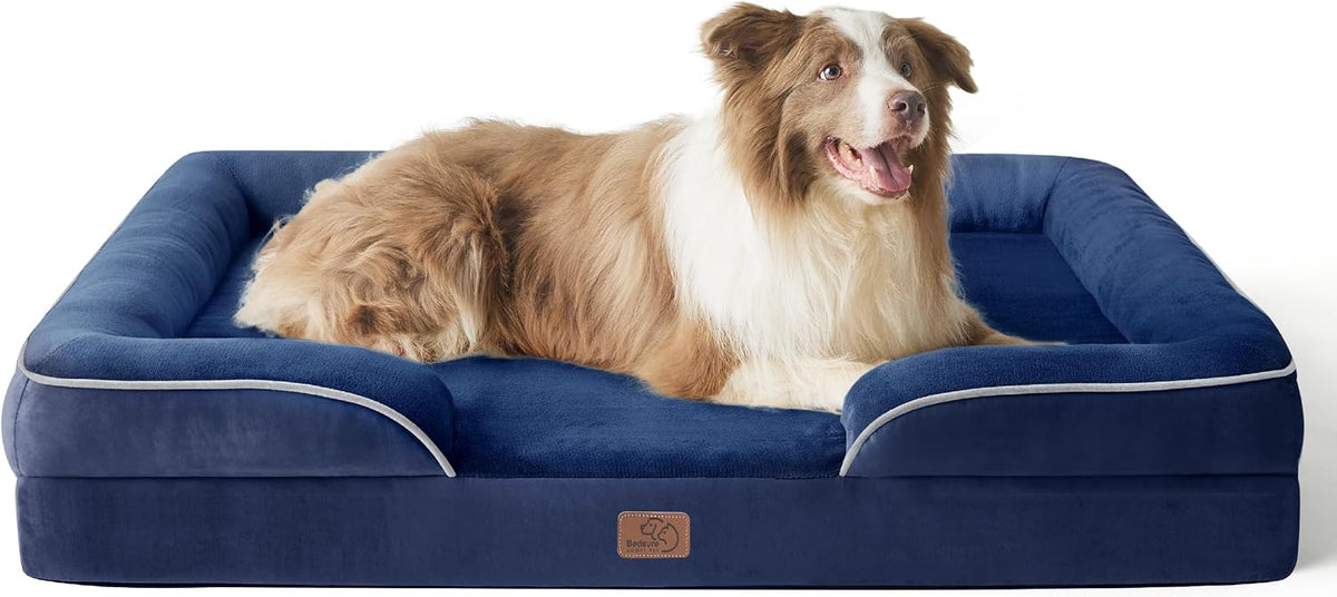 Orthopedic Dog Bed Medium with Removable Washable Cover, 28" Grey | Classic Dog Couch Sofa Waterproof, Cozy Bolster Sides, Nonslip Bottom, Comfy Pet Bed for Puppies, Cats, Senior Dogs, Dog Gift