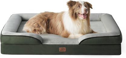 Orthopedic Dog Bed Medium with Removable Washable Cover, 28" Grey | Classic Dog Couch Sofa Waterproof, Cozy Bolster Sides, Nonslip Bottom, Comfy Pet Bed for Puppies, Cats, Senior Dogs, Dog Gift