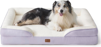 Orthopedic Dog Bed Medium with Removable Washable Cover, 28" Grey | Classic Dog Couch Sofa Waterproof, Cozy Bolster Sides, Nonslip Bottom, Comfy Pet Bed for Puppies, Cats, Senior Dogs, Dog Gift