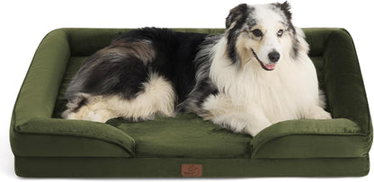 Orthopedic Dog Bed Medium with Removable Washable Cover, 28" Grey | Classic Dog Couch Sofa Waterproof, Cozy Bolster Sides, Nonslip Bottom, Comfy Pet Bed for Puppies, Cats, Senior Dogs, Dog Gift