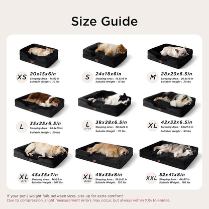 Orthopedic Dog Bed Medium with Removable Washable Cover, 28" Grey | Classic Dog Couch Sofa Waterproof, Cozy Bolster Sides, Nonslip Bottom, Comfy Pet Bed for Puppies, Cats, Senior Dogs, Dog Gift