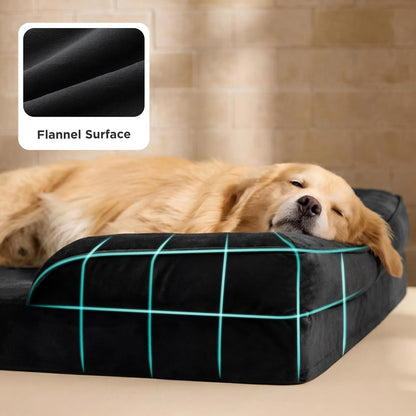 Orthopedic Dog Bed Medium with Removable Washable Cover, 28" Grey | Classic Dog Couch Sofa Waterproof, Cozy Bolster Sides, Nonslip Bottom, Comfy Pet Bed for Puppies, Cats, Senior Dogs, Dog Gift