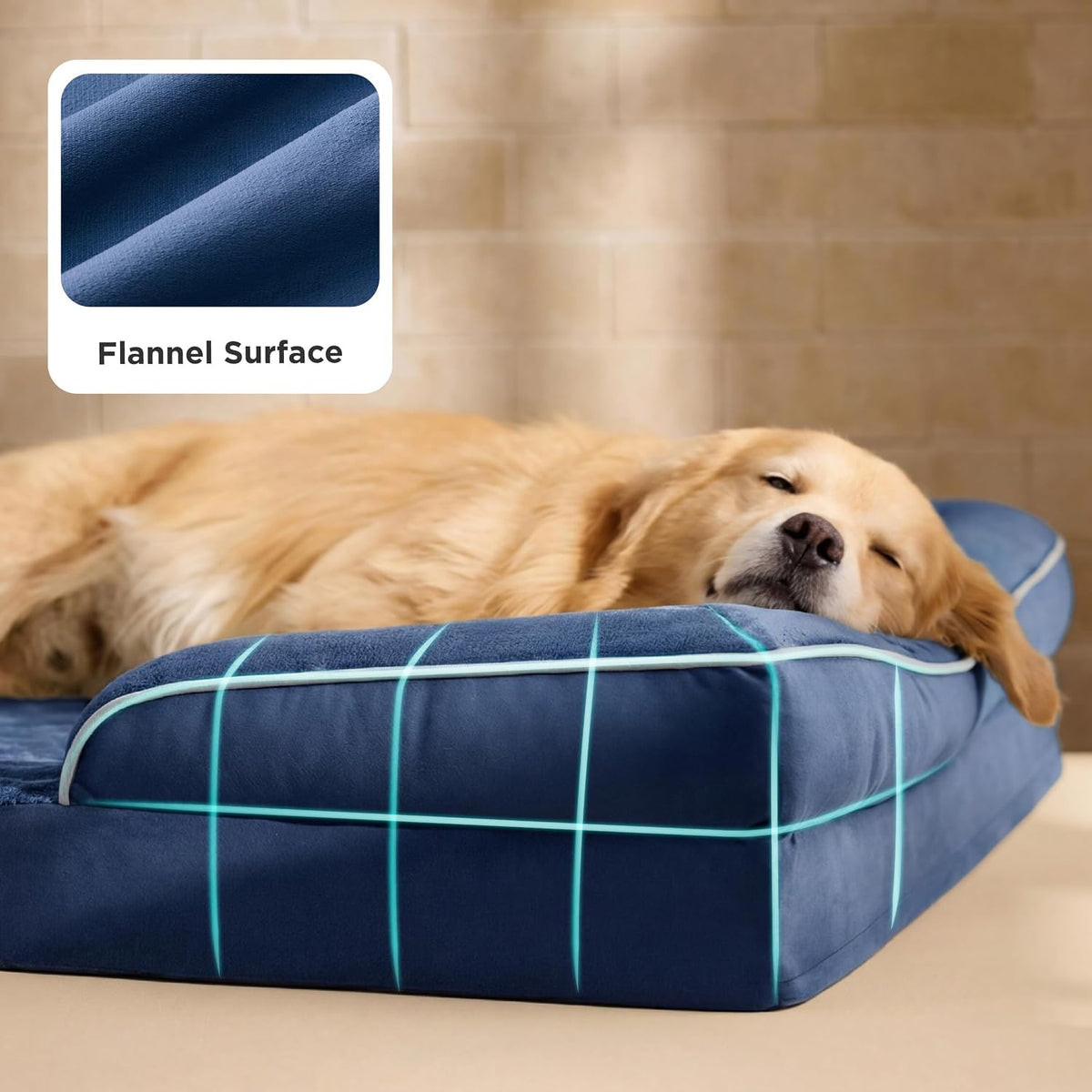 Orthopedic Dog Bed Medium with Removable Washable Cover, 28" Grey | Classic Dog Couch Sofa Waterproof, Cozy Bolster Sides, Nonslip Bottom, Comfy Pet Bed for Puppies, Cats, Senior Dogs, Dog Gift