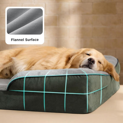 Orthopedic Dog Bed Medium with Removable Washable Cover, 28" Grey | Classic Dog Couch Sofa Waterproof, Cozy Bolster Sides, Nonslip Bottom, Comfy Pet Bed for Puppies, Cats, Senior Dogs, Dog Gift