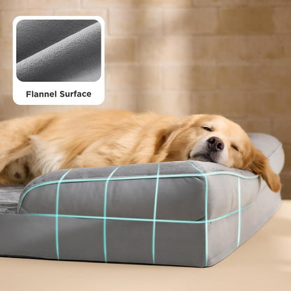 Orthopedic Dog Bed Medium with Removable Washable Cover, 28" Grey | Classic Dog Couch Sofa Waterproof, Cozy Bolster Sides, Nonslip Bottom, Comfy Pet Bed for Puppies, Cats, Senior Dogs, Dog Gift