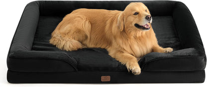 Orthopedic Dog Bed Medium with Removable Washable Cover, 28" Grey | Classic Dog Couch Sofa Waterproof, Cozy Bolster Sides, Nonslip Bottom, Comfy Pet Bed for Puppies, Cats, Senior Dogs, Dog Gift