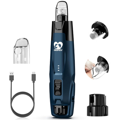 New 6-Speed Dog Nail Grinder - 50% More Power Dog Nail Trimmers with 2 LED Lights Quiet 7h Running Time Electric Pet Nail Grinder File Toenail Grinder for Large Medium Small Dogs & Cats (DB)