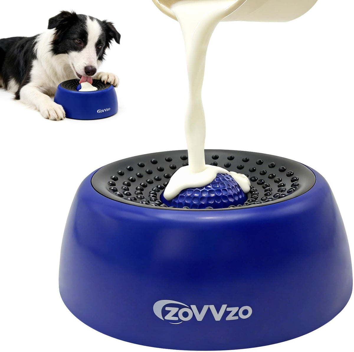 Rolling Ball Dog Lick Bowl, Slow Feeder Dog Bowls, Non-Slip Design