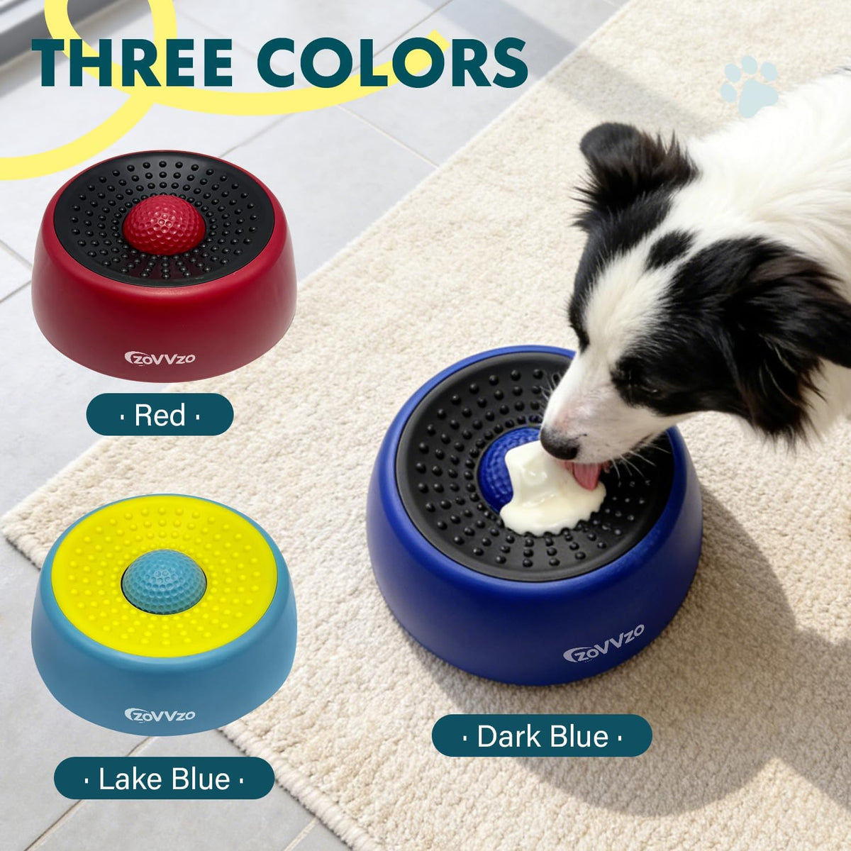 Rolling Ball Dog Lick Bowl, Slow Feeder Dog Bowls, Non-Slip Design