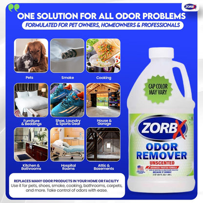 Unscented Odor Remover Spray 16 Oz, Hospital-Grade Formula