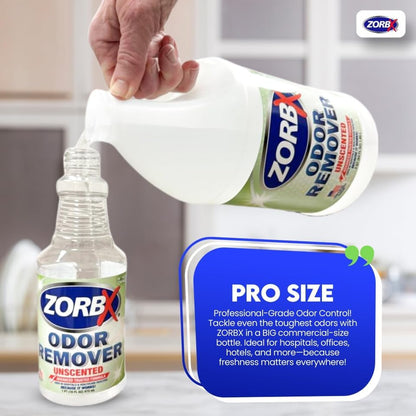 Unscented Odor Remover Spray 16 Oz, Hospital-Grade Formula