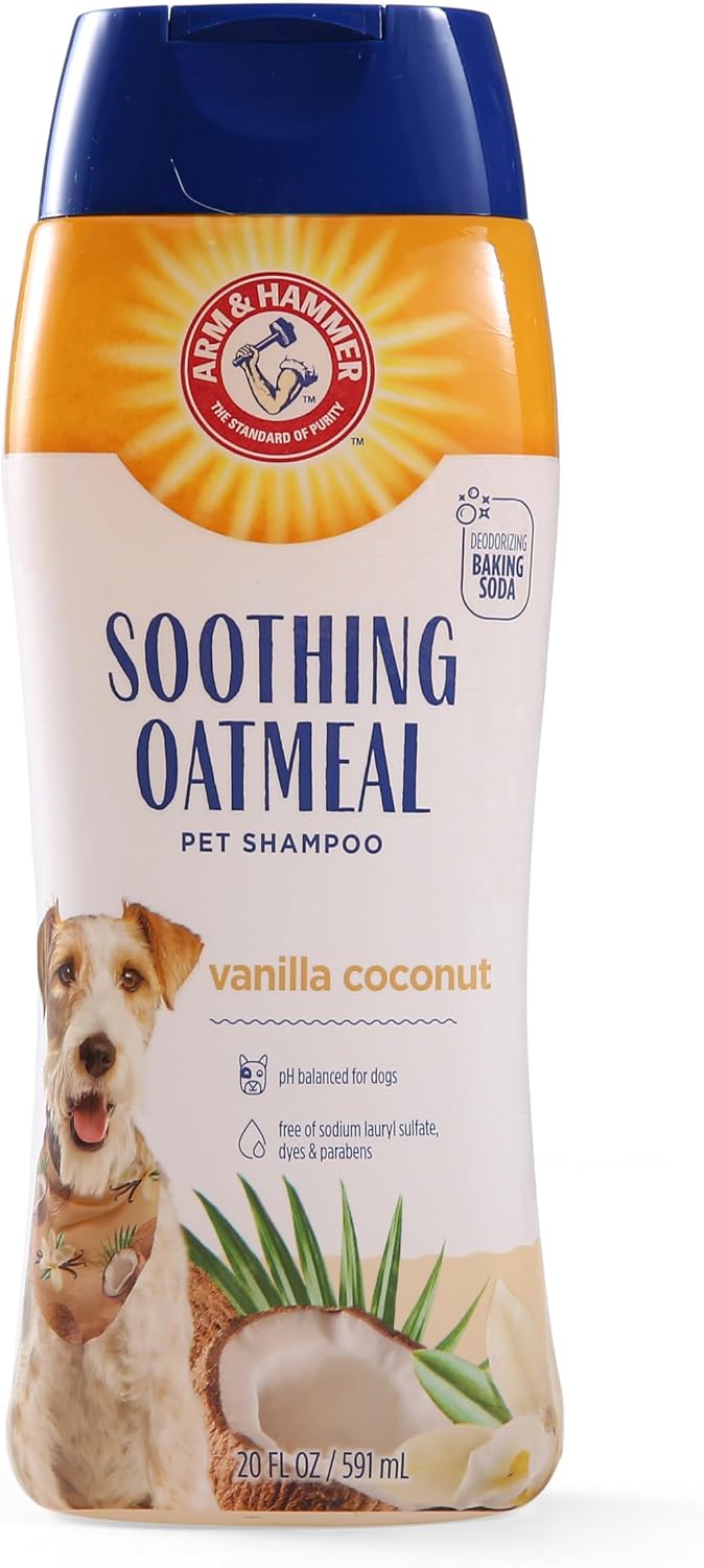 Soothing Oatmeal Dog Shampoo, Vanilla Coconut Scent, 20 Fl Oz