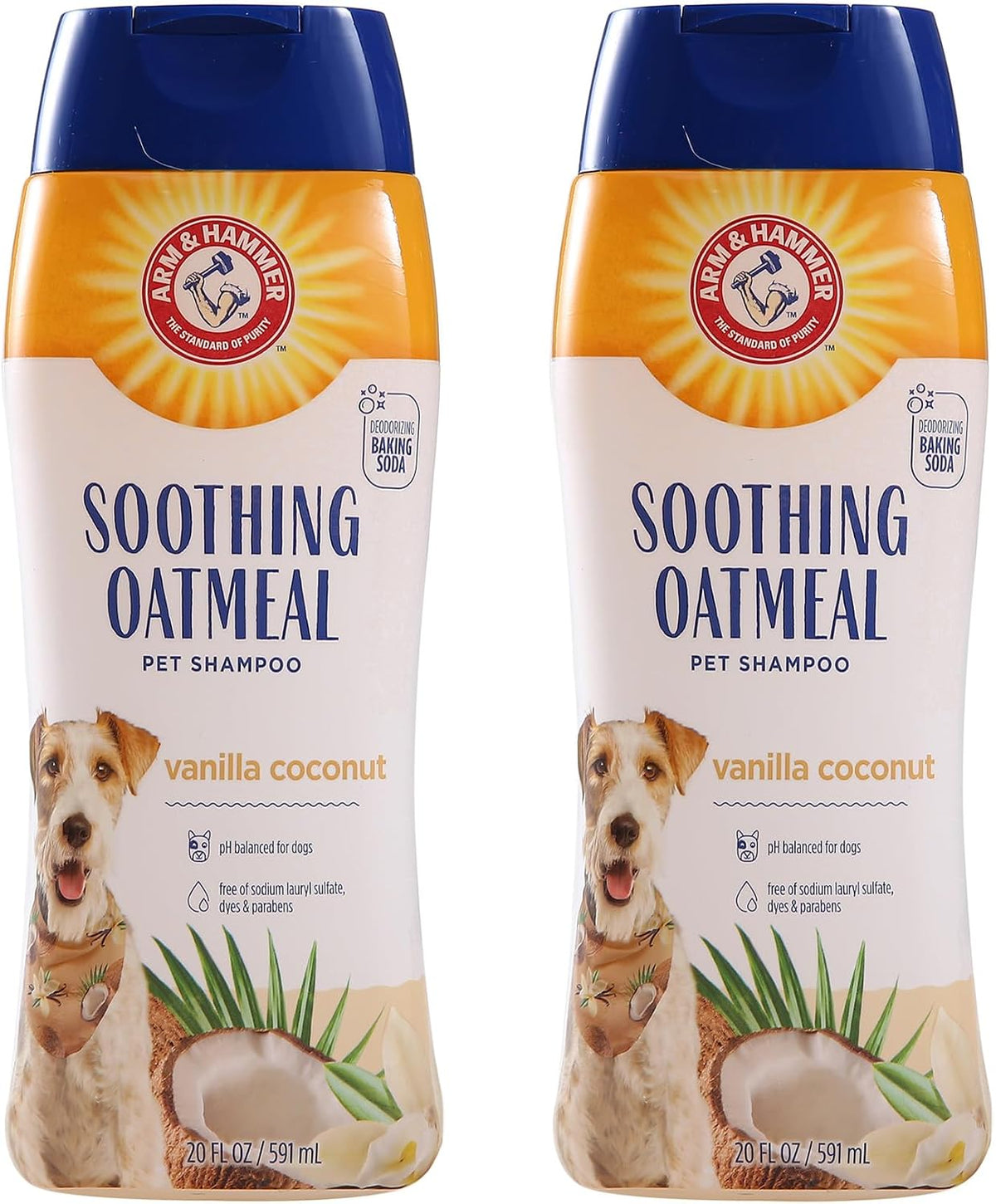 Soothing Oatmeal Dog Shampoo, Vanilla Coconut Scent, 20 Fl Oz