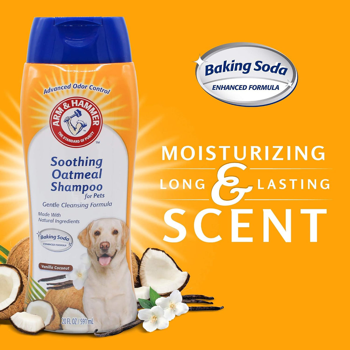 Soothing Oatmeal Dog Shampoo, Vanilla Coconut Scent, 20 Fl Oz