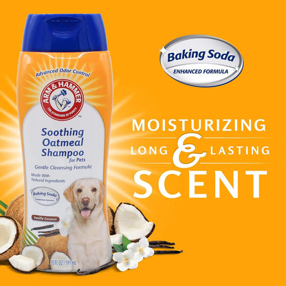 Soothing Oatmeal Dog Shampoo, Vanilla Coconut Scent, 20 Fl Oz