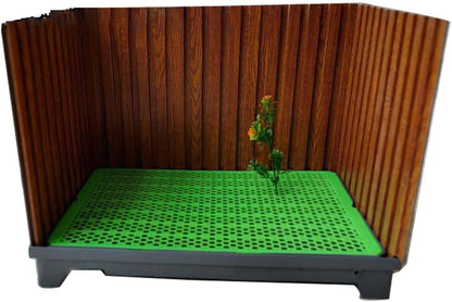 Dog Toilet, Three Sides Fence, Automatic Urination, Size 30 * 45cm, Green Colour (A)