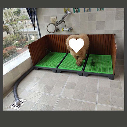 Dog Toilet, Three Sides Fence, Automatic Urination, Size 30 * 45cm, Green Colour (A)