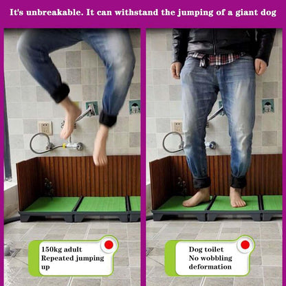 Dog Toilet, Three Sides Fence, Automatic Urination, Size 30 * 45cm, Green Colour (A)