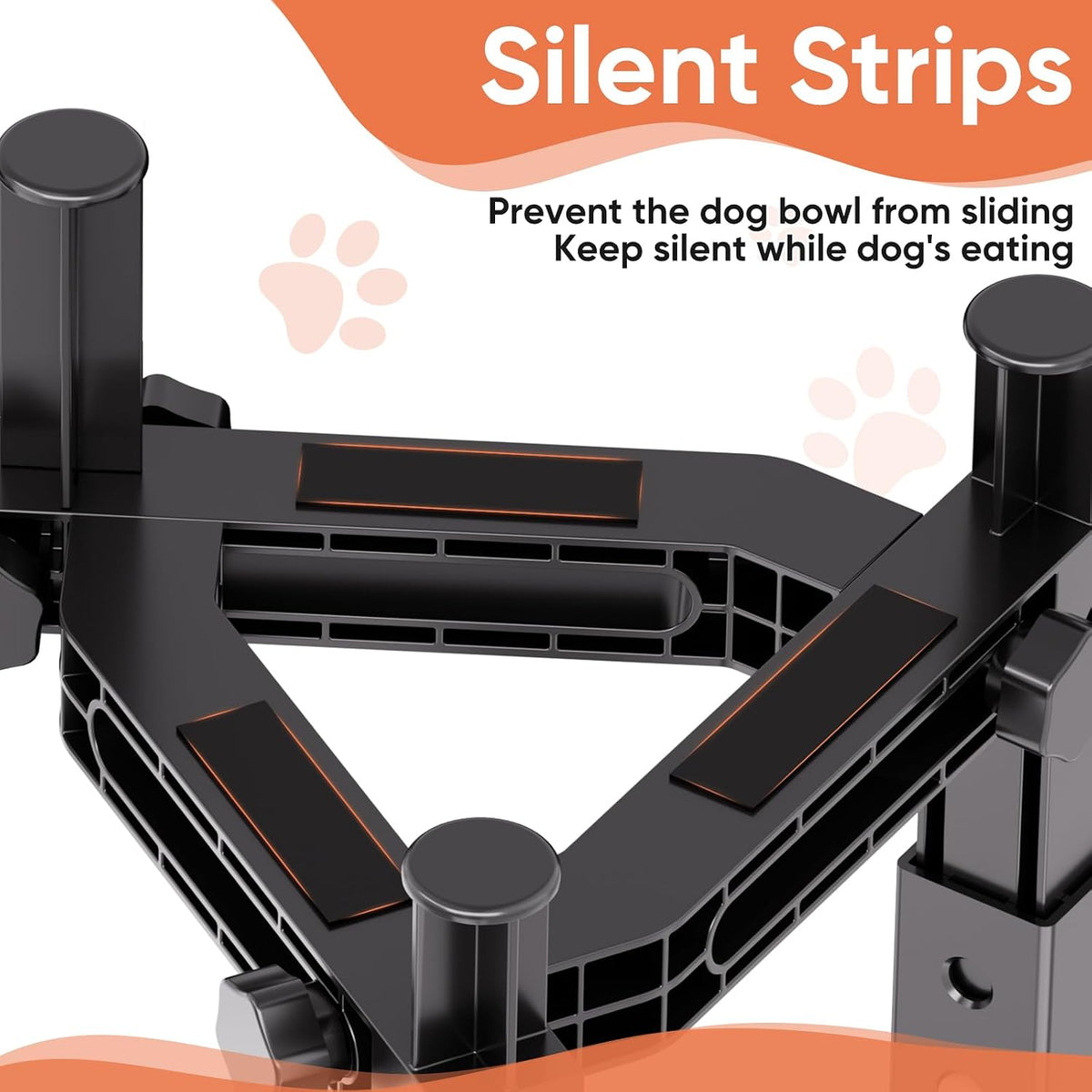 XIAZ Dog Bowl Stand Elevated Food Water Bowl Holder for Large Medium Small Sized Dog, Heights&Width Adjustable, Non-Slip, Durable, Elevated Feeding Bowl Stand for All Dogs Bowls (Stand Only)