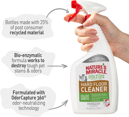 Hard Floor Cleaner, Stain & Odor Remover, 24 oz