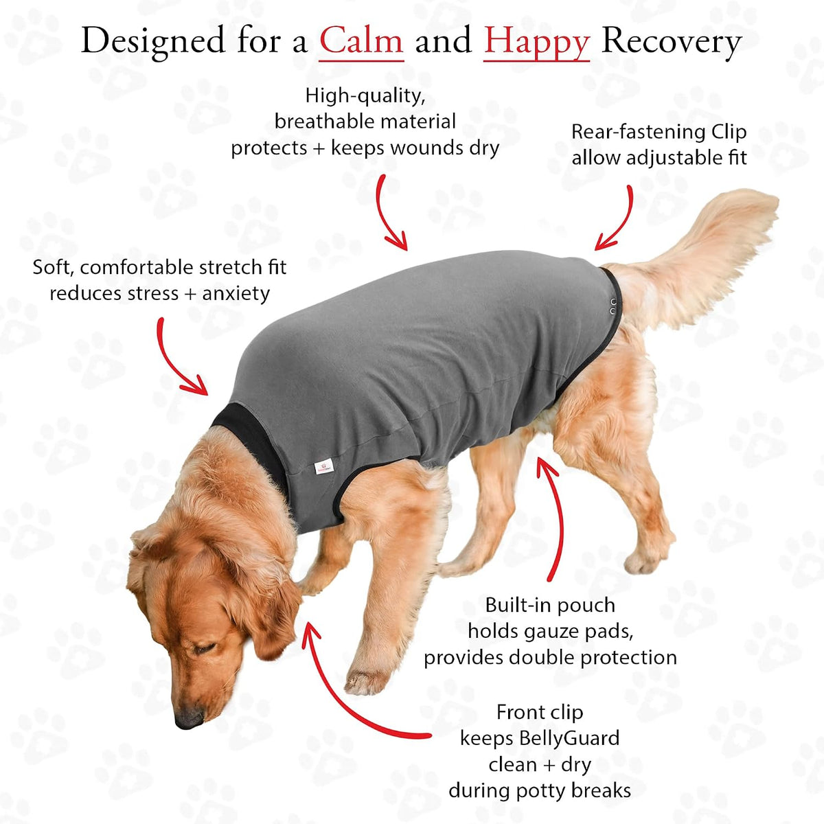 Dog Surgery Recovery Suit, Male Female After Spay Neuter Onesie