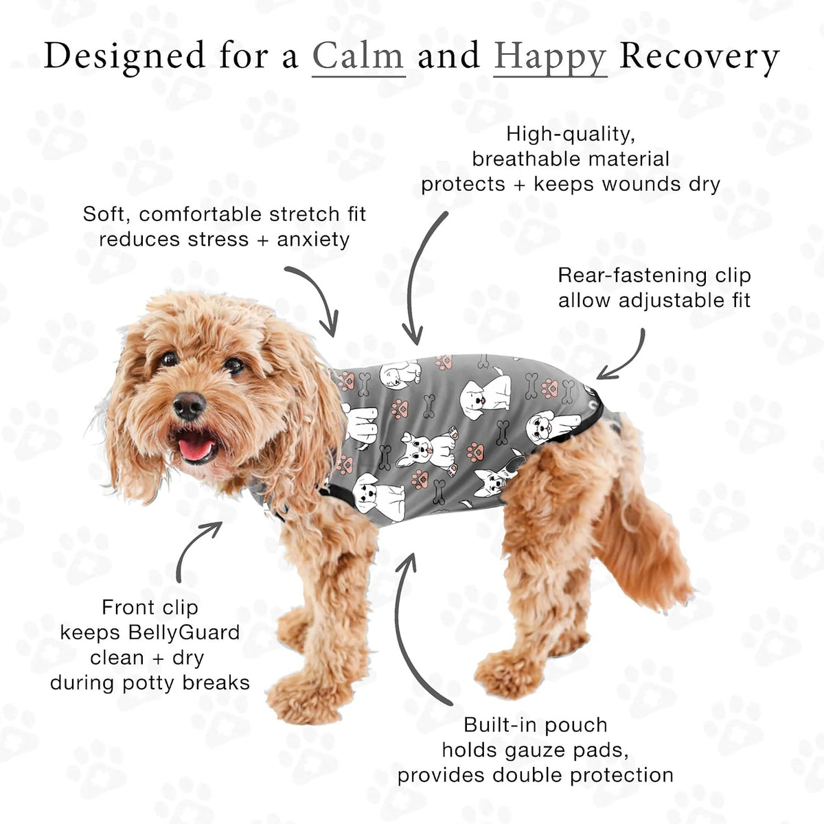 Dog Surgery Recovery Suit, Male Female After Spay Neuter Onesie