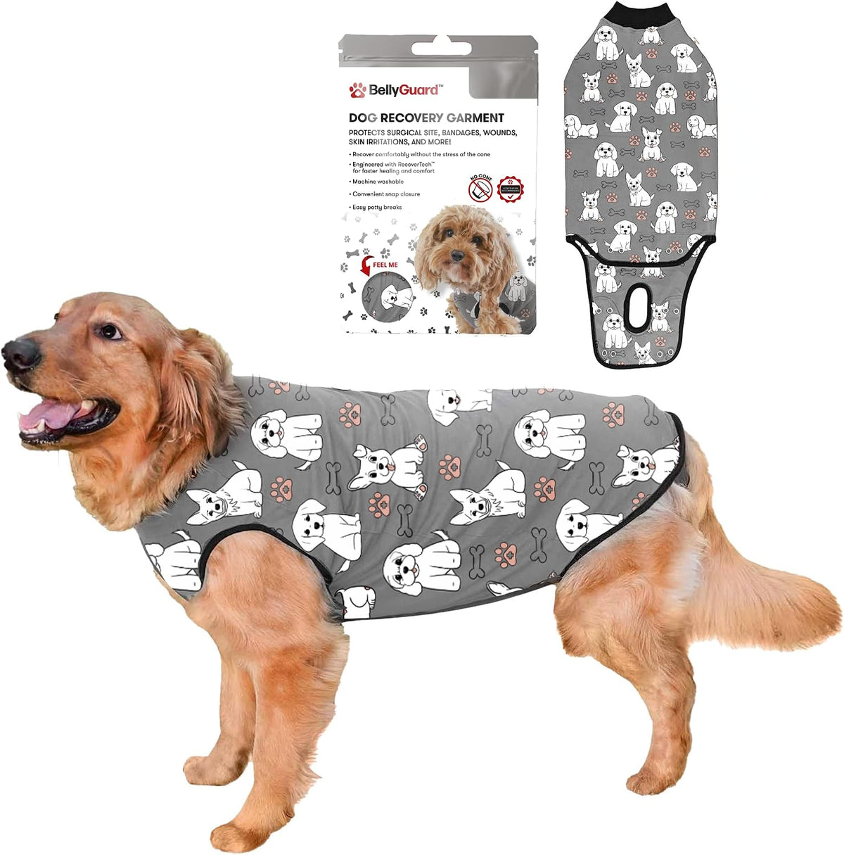 Dog Surgery Recovery Suit, Male Female After Spay Neuter Onesie