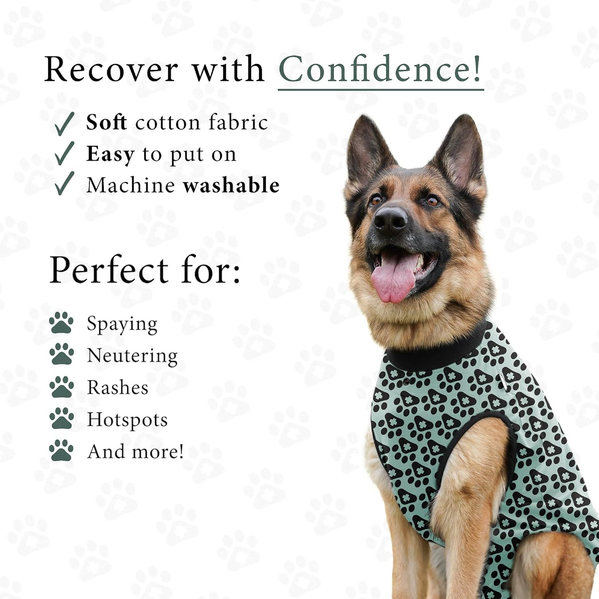 Dog Surgery Recovery Suit, Male Female After Spay Neuter Onesie