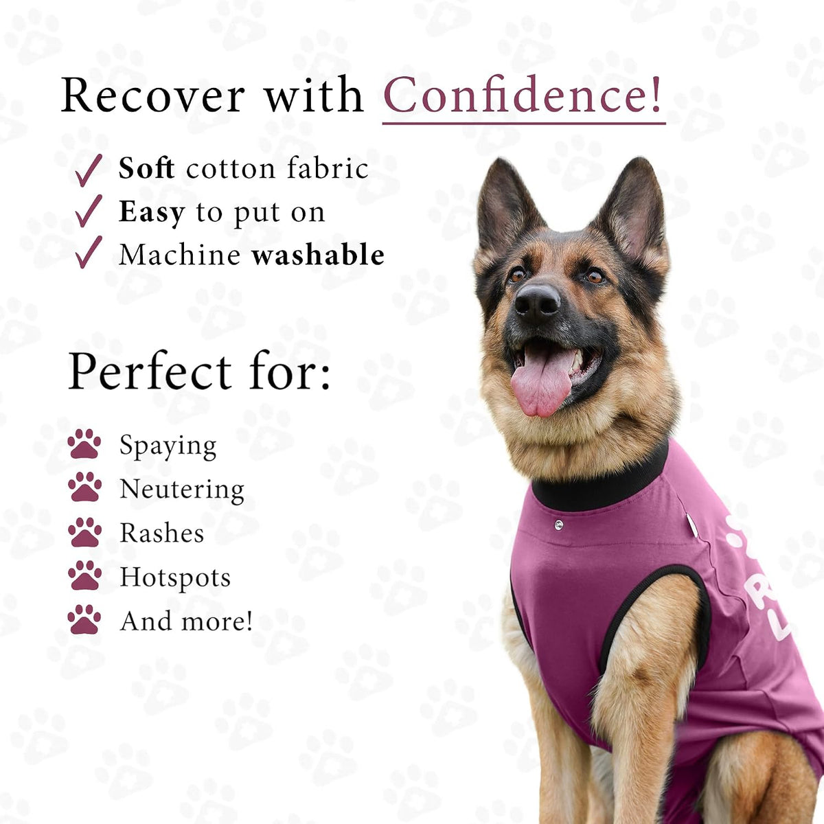 Dog Surgery Recovery Suit, Male Female After Spay Neuter Onesie