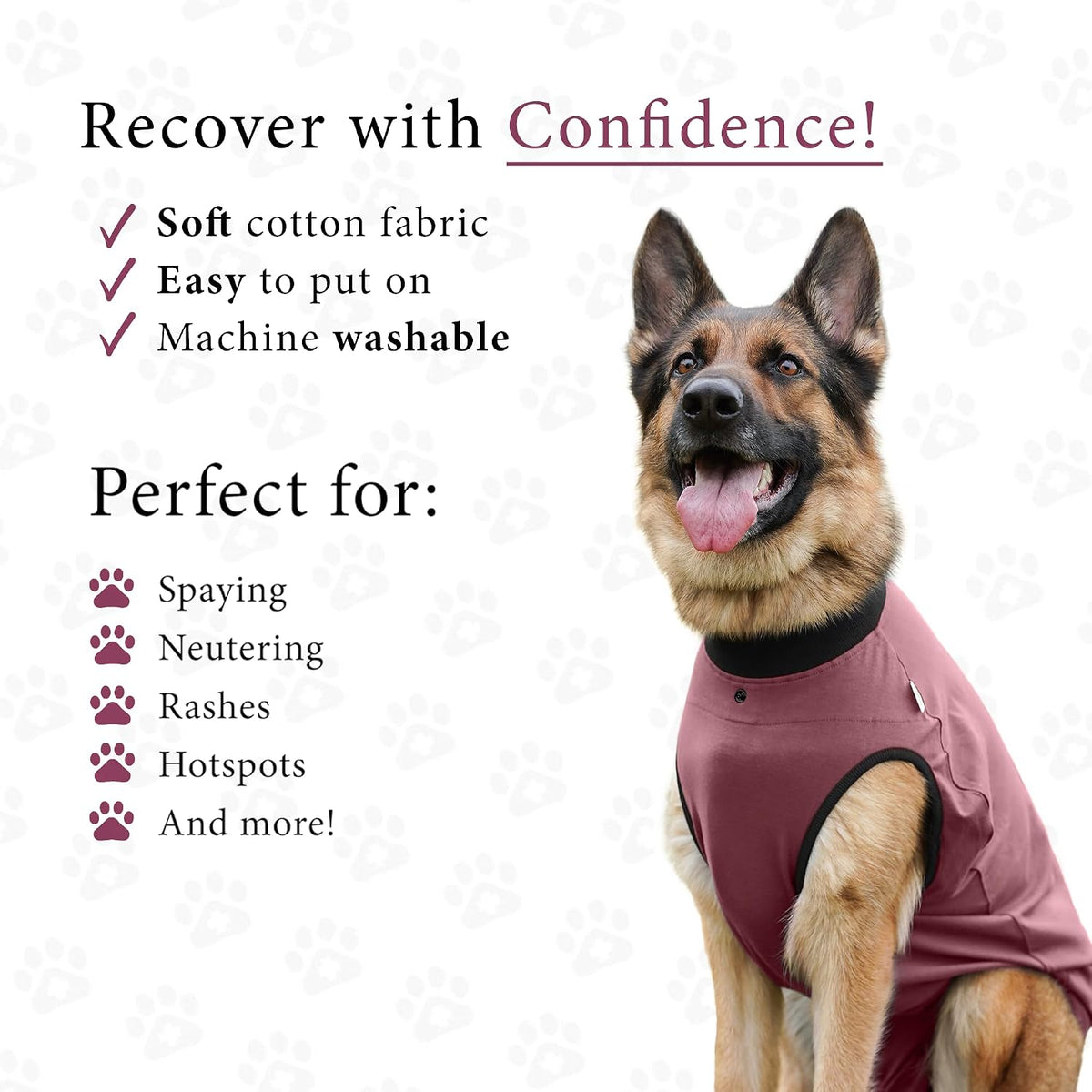 Dog Surgery Recovery Suit, Male Female After Spay Neuter Onesie