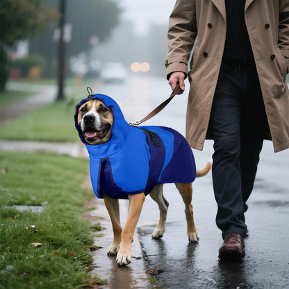 Dog Raincoat, Waterproof Rain Jacket with Hood, Green, S